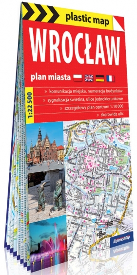 Wrocław foliowany plan miasta 1:22 500