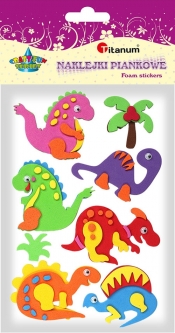 Naklejki piankowe dinozaury 8 sztuk