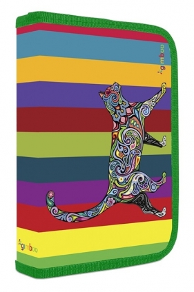 Piórnik szkolny GIMBOO Vip Art Cat z wyposażeniem, 1 komora, 2 przekładki, mix kolorów