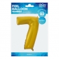 Balon foliowy Godan złoty matowy cyfra 7, 114 cm (hs-c45zm7)
