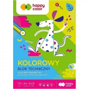 Blok techniczny Happy Color A4/10k - kolorowy (HA 3717 2030-M09)