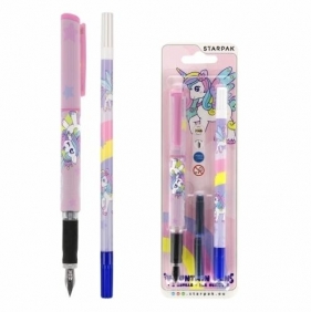Pióro wieczne z nabojami i wymazywaczem Unicorn