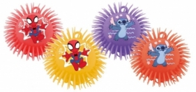 Piłka gumowa kudłata Spidey i Stitch mix 23cm