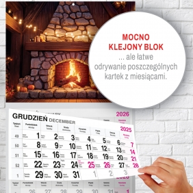 Kalendarz trójdzielny - Premium Kominek