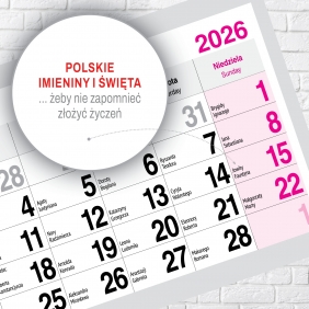 Kalendarz trójdzielny - Premium Kominek
