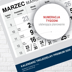 Kalendarz trójdzielny - Premium Kominek