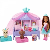 Barbie: Przygody księżniczek - Zestaw: Miłośniczka opowieści Chelsea (GML74)