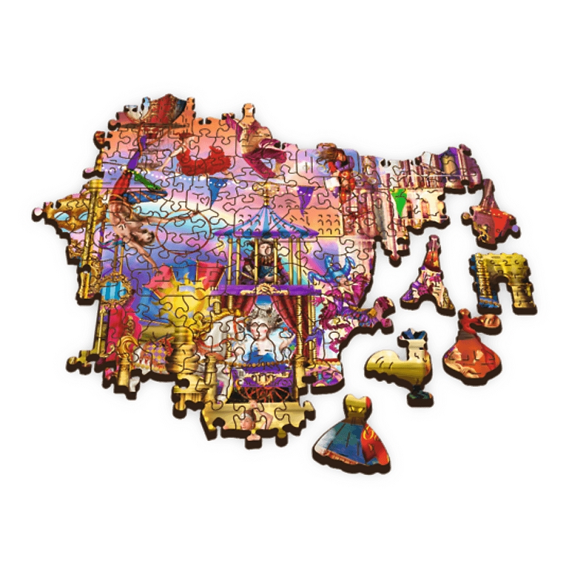 Trefl, Puzzle drewniane 500+1: Magiczny świat (20156)