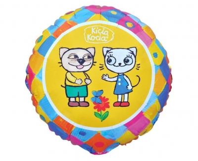 Balon foliowy Kicia Kocia i Pacek 46cm