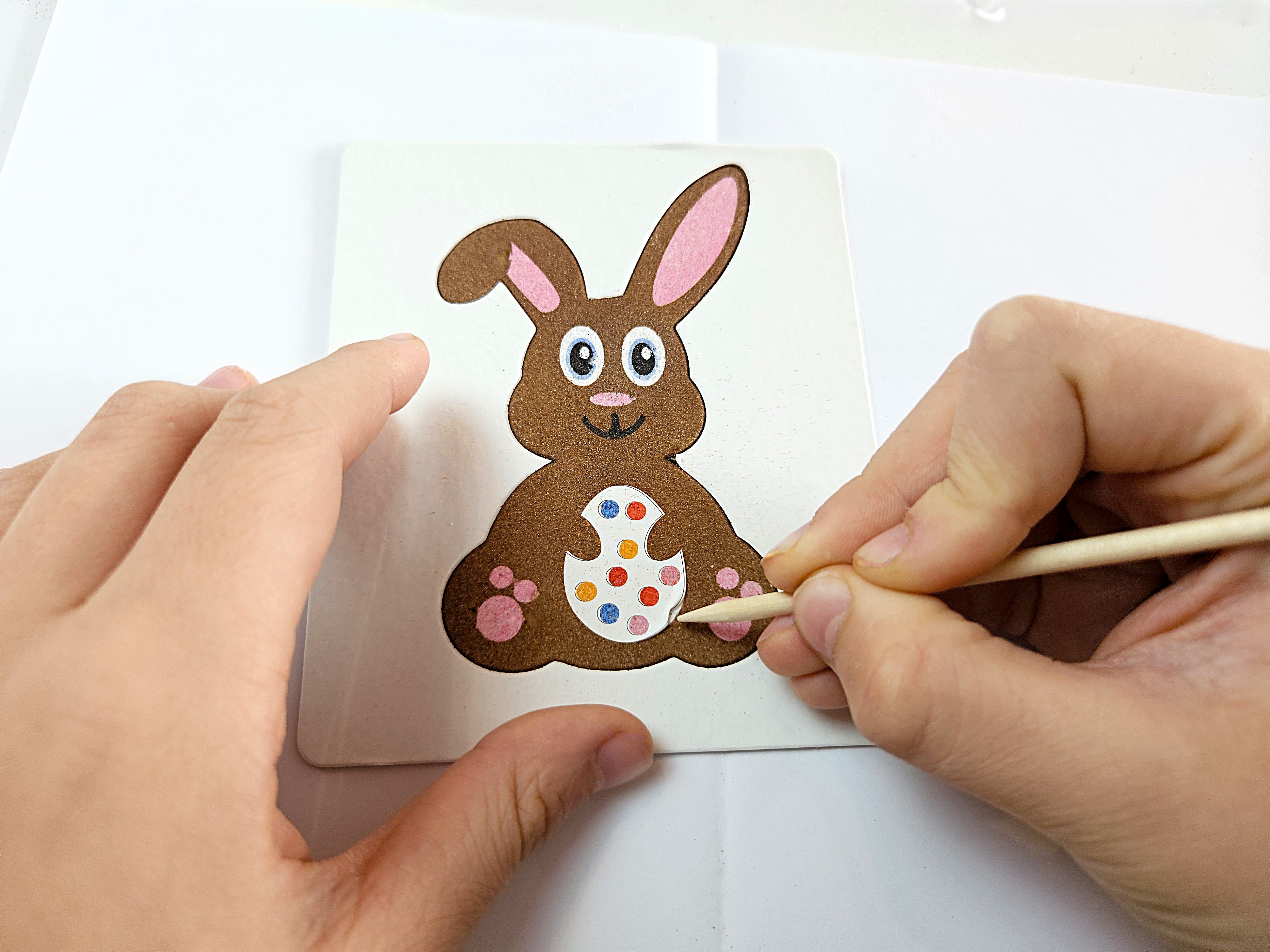 Zestaw kreatywny Piaskowe Malowanki - Ozdoby Wielkanocne - Zajączek