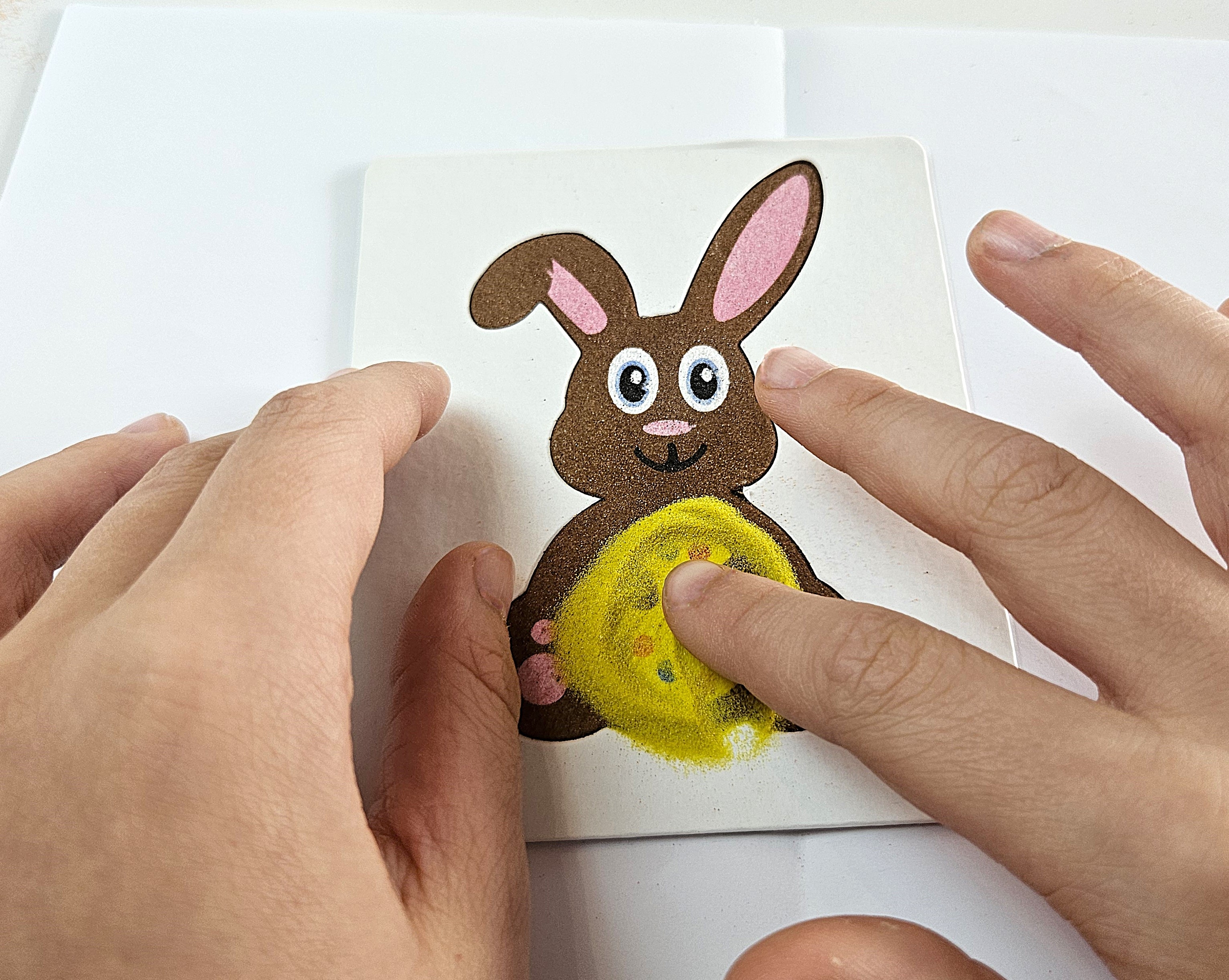 Zestaw kreatywny Piaskowe Malowanki - Ozdoby Wielkanocne - Zajączek