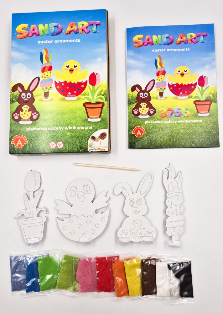 Zestaw kreatywny Piaskowe Malowanki - Ozdoby Wielkanocne - Zajączek