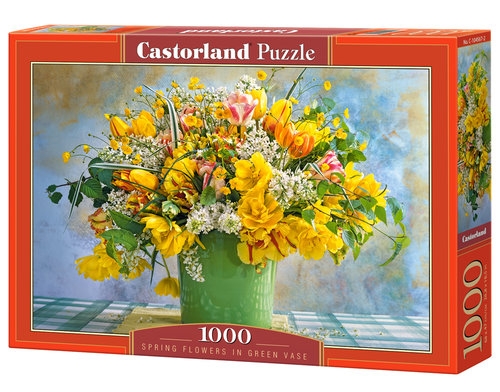 Puzzle 1000 Spring Flowers in Green Vase
