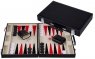 Backgammon 15cali czerwony/czarny w etui ze skóry
