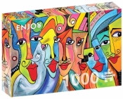 Puzzle 1000 Kolorowe twarze