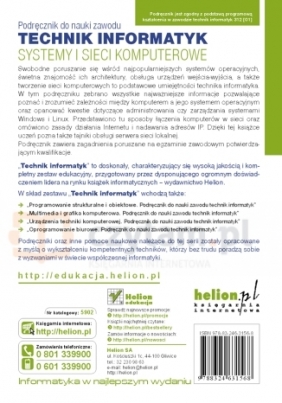 Systemy i sieci komputerowe Technik informatyk Podręcznik - Bensel Paweł