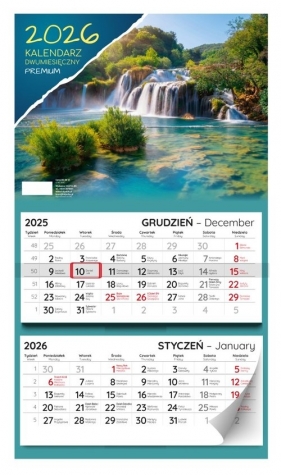 Kalendarz dwumiesięczny premium 2026