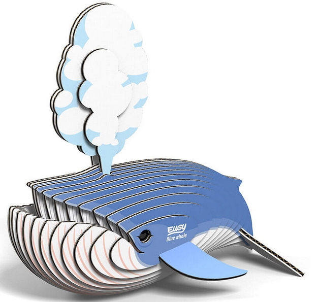 Wieloryb - Płetwal Błękitny Eugy. Eko Układanka 3D (EG_066)