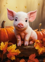 Puzzle 300 Cute Fall Piglet