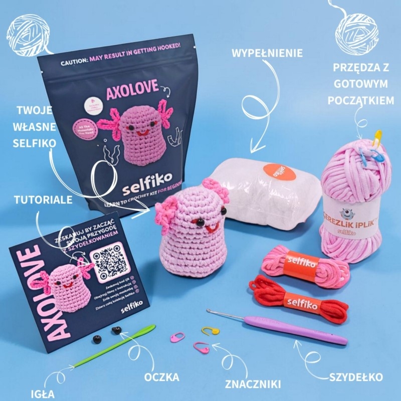 Zestaw do szydełkowania aksolotl Axolove