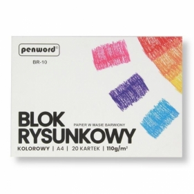 Blok rysunkowy A4 kolorowy 110g 20 kartek