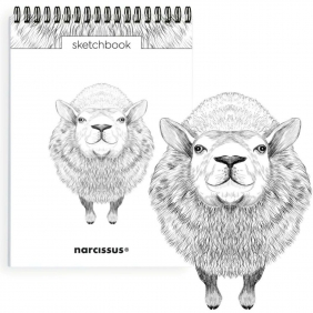 Szkicownik A5 pion na spirali Owca 60k z perforacją 120 gsm