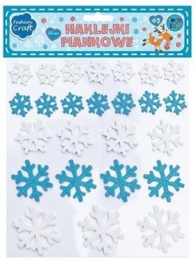 Naklejki piankowe śnieżynki (25 sztuk) (103-0006)
