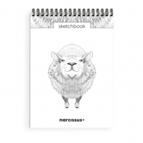 Szkicownik A5 pion na spirali Owca 60k z perforacją 120 gsm