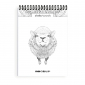 Szkicownik A5 pion na spirali Owca 60k z perforacją 120 gsm