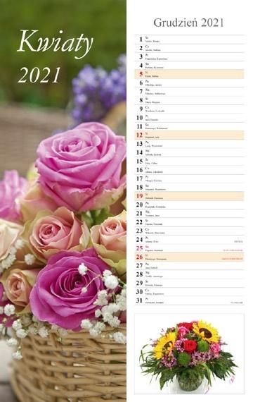 Kalendarz pasek 2021 - Kwiaty 13