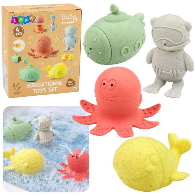 Zabawki do kąpieli sensoryczne figurki pastelowe
