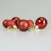 Bombki czerwone 9szt