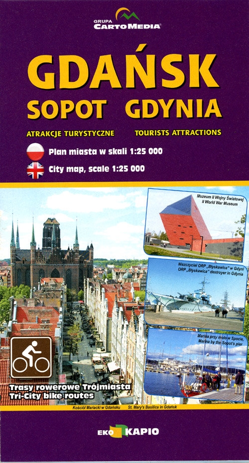 Gdańsk Sopot Gdynia plan miasta 1:25 000