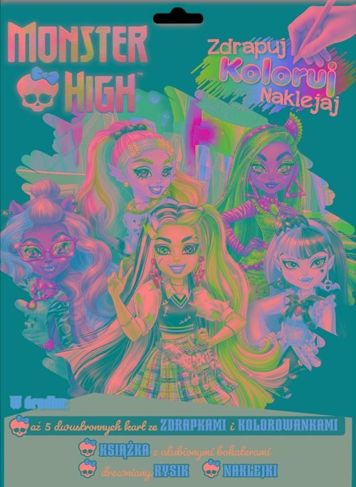 Monster High. Zdrapuj, koloruj, naklejaj