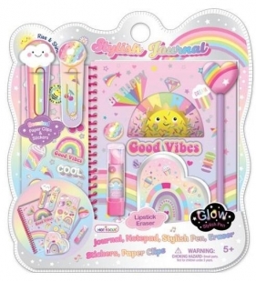 Pamiętnik na spirali z akcesoriami Tęcza