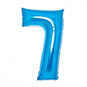 Balon foliowy cyfra 7 niebieska 45x66cm