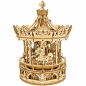 Puzzle Drewniane 3D Pozytywka Romantyczna Karuzela
