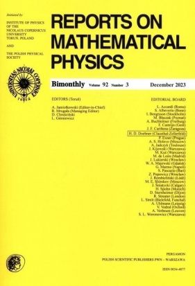 Reports on Mathematical Physics 92/3 - Opracowanie zbiorowe