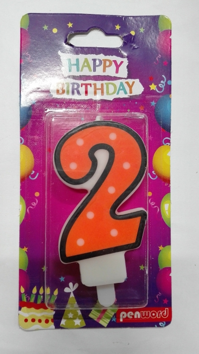 Świeczka urodzinowa - 2 (PTN1-2)