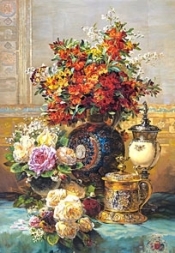 1500x PUZZLE DZBAN Z KWIATAMI WIEK 12+