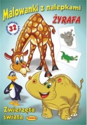 Malowanki z nalepkami - Zwierzęta świata Żyrafa - Ernest Błędowski