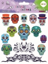  Tatuaże zmywalne Blue skulls HAPPY COLOR