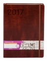 Kalendarz 2017 menadżerski A5 z gumką Formalizm brązowy