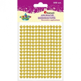 Dekoracja ćwieki plastikowe - złoty (363564)