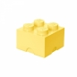 Lego, pojemnik klocek Brick 4 - Jasnożółty (40031741)