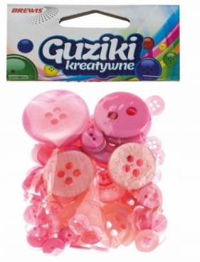 Guziki kreatywne różowe 40g