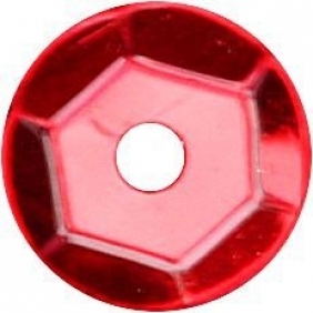 Cekiny okrągłe 7mm 14g - metaliczne czerwone (260077)