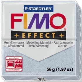 Masa termoutwardzalna Fimo effect srebrny brokatowy (8020-812)