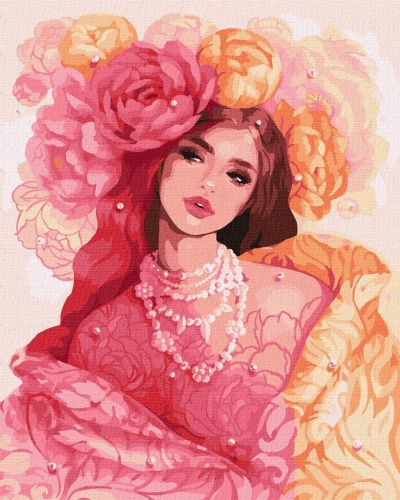 Malowanie po numerach - Piękno i piwonie 40x50cm