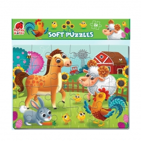 Puzzle piankowe - Zwierzęta domowe, 24 el.
